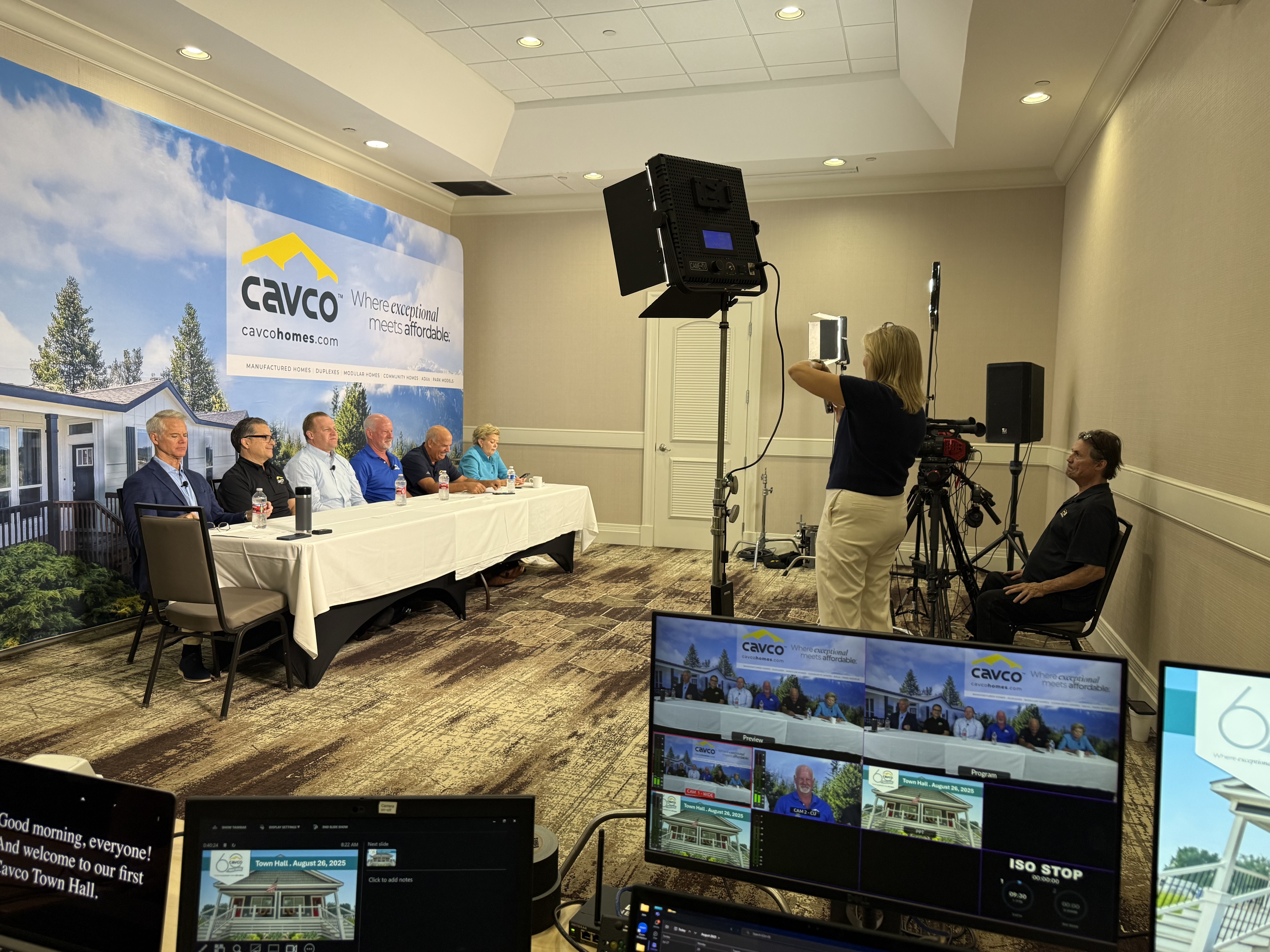 Cavco Homes town hall corporate meeting AV livestream production Phoenix Arizona Ready AV