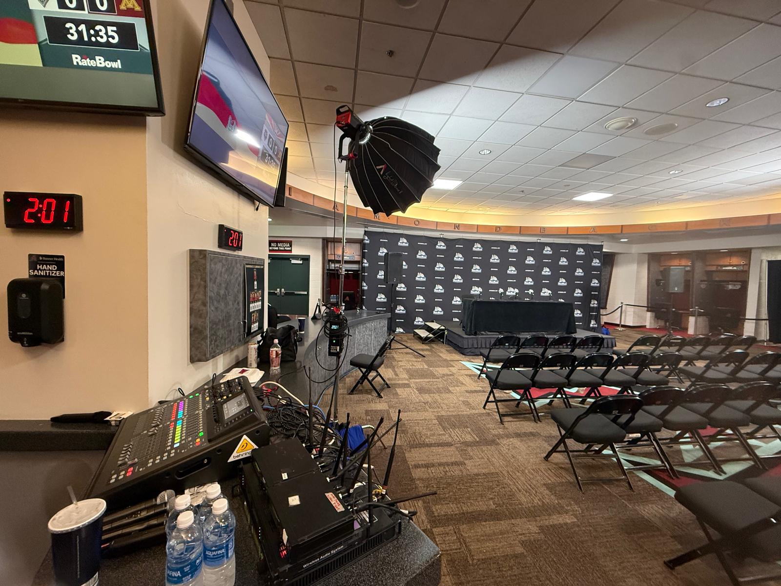 Media broadcasting Fiesta Bowl NFL production Phoenix Arizona Ready AV