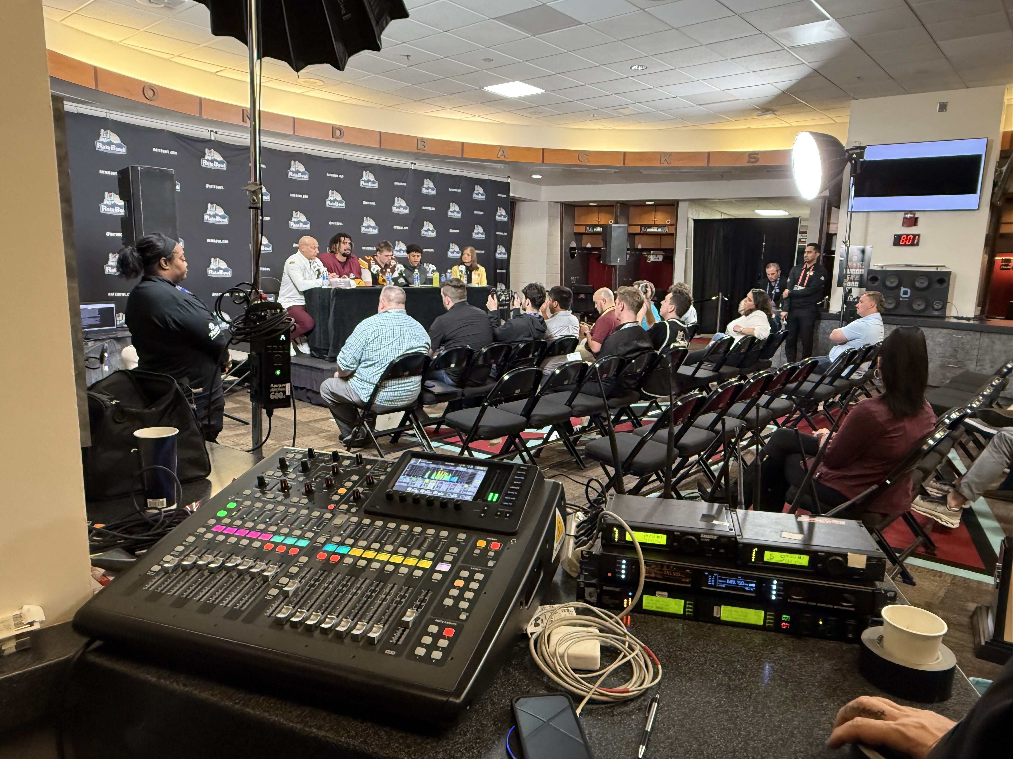 Audio mixer post press conference downtown Phoenix Arizona AV Ready AV