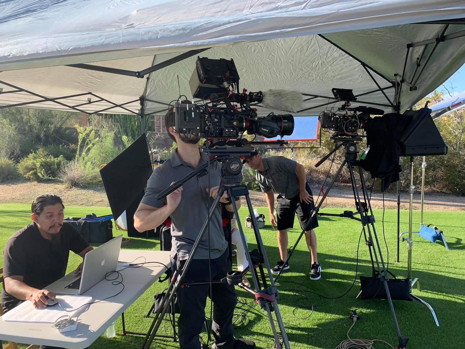 Outdoor video production teleprompter camera operator Scottsdale Arizona Ready AV